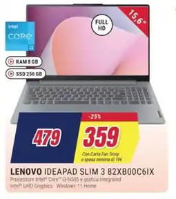 Trony LENOVO IDEAPAD SLIM 3 82XB00C6IX offerta