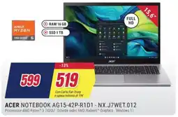 Trony ACER NOTEBOOK AG15-42P-R1D1 - NX.J7WET.012 offerta