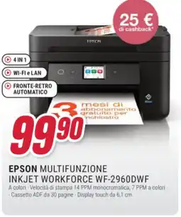 Trony EPSON MULTIFUNZIONE INKJET WORKFORCE WF-2960DWF offerta