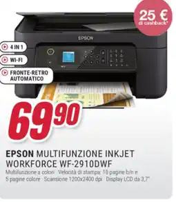 Trony EPSON MULTIFUNZIONE INKJET WORKFORCE WF-2910DWF offerta