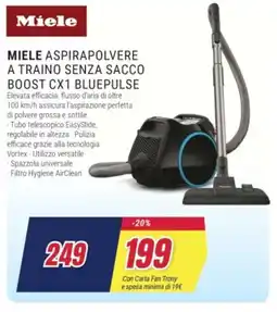 Trony MIELE ASPIRAPOLVERE A TRAINO SENZA SACCO BOOST CX1 BLUEPULSE offerta