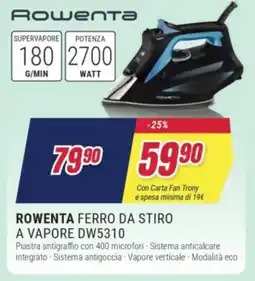 Trony ROWENTA FERRO DA STIRO A VAPORE DW5310 offerta