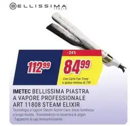 Trony IMETEC BELLISSIMA PIASTRA A VAPORE PROFESSIONALE ART 11808 STEAM ELIXIR offerta