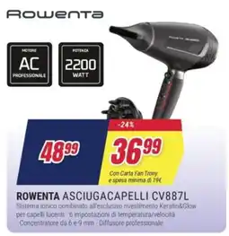 Trony ROWENTA ASCIUGACAPELLI CV887L offerta