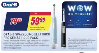 Oral-b spazzolino elettrico pro series 1 duo pack