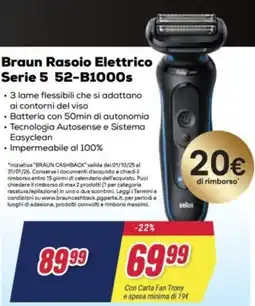 Trony Braun Rasoio Elettrico Serie 5 52-B1000s offerta