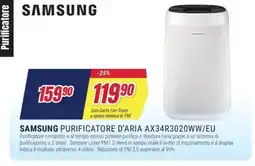 Trony SAMSUNG PURIFICATORE D'ARIA AX34R3020WW/EU offerta