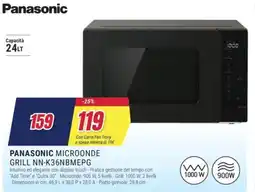 Trony PANASONIC MICROONDE GRILL NN-K36NBMEPG offerta