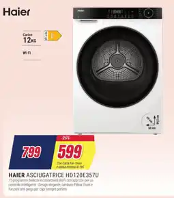 Trony HAIER ASCIUGATRICE HD120E357U offerta