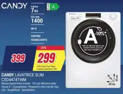 Trony CANDY LAVATRICE SLIM CS04474TWM offerta