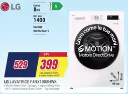 Trony LG LAVATRICE F4NX1008NWK offerta