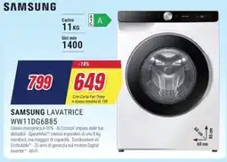 Trony SAMSUNG LAVATRICE WW11DG6B85 offerta