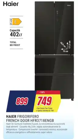 Trony HAIER FRIGORIFERO FRENCH DOOR HFR3718ENGB offerta