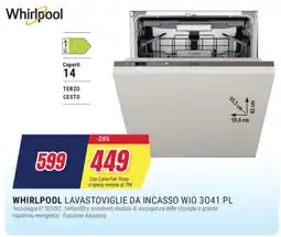 Trony WHIRLPOOL LAVASTOVIGLIE DA INCASSO WIO 3041 PL offerta