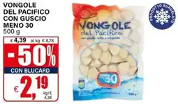 Il Gigante Vongole del pacifico con guscio meno 30 offerta