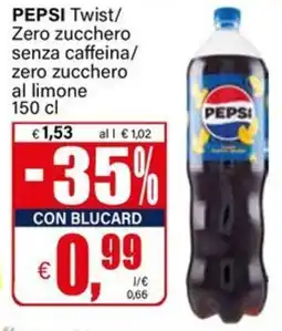 Il Gigante Pepsi twist/ zero zucchero senza caffeina/ zero zucchero al limone offerta
