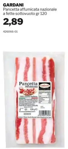 GrosMarket GARDANI Pancetta affumicata nazionale a fette sottovuoto offerta
