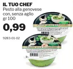 GrosMarket IL TUO CHEF Pesto alla genovese con, senza aglio offerta