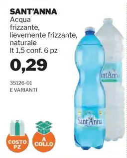 GrosMarket SANT'ANNA Acqua frizzante, lievemente frizzante, naturale offerta