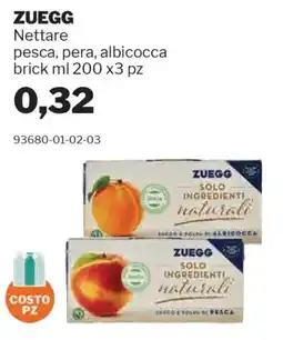 GrosMarket ZUEGG Nettare pesca, pera, albicocca offerta