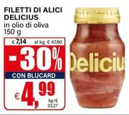 Il Gigante Filetti di alici delicius in olio di oliva offerta