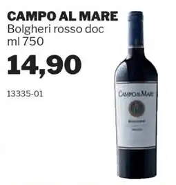 GrosMarket CAMPO AL MARE Bolgheri rosso doc offerta