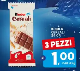 Extra Supermercati Kinder cereali offerta