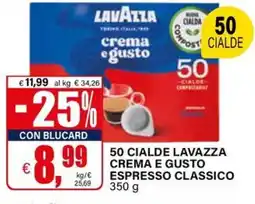 Il Gigante 50 cialde lavazza crema e gusto espresso classico offerta