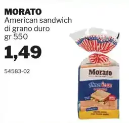 GrosMarket MORATO American sandwich di grano duro offerta