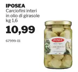 GrosMarket IPOSEA Carciofini interi in olio di girasole offerta