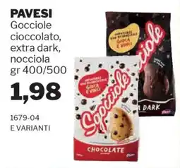 GrosMarket PAVESI Gocciole cioccolato, extra dark, nocciola offerta