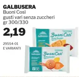 GrosMarket GALBUSERA Buoni Così senza zuccheri offerta