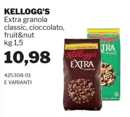 GrosMarket KELLOGG'S Extra granola classic, cioccolato, fruit&nut offerta