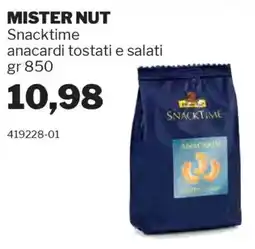 GrosMarket MISTER NUT Snacktime anacardi tostati e salati offerta