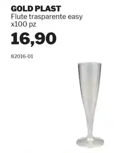 GrosMarket GOLD PLAST Flute trasparente easy offerta