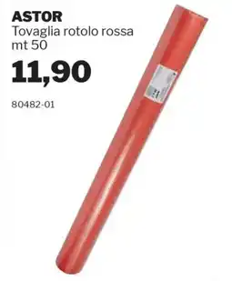 GrosMarket ASTOR Tovaglia rotolo rossa mt 50 offerta
