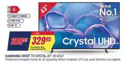 Trony SAMSUNG SMART TV CRYSTAL 43" UE43U7 offerta