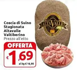 Carrefour Express Coscia di Suino Stagionata Altavalle Valtiberino offerta