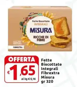 Carrefour Express Fette Biscottate Integrali Fibrextra Misura offerta