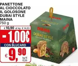 Il Gigante Panettone al cioccolato il golosone DUBAI STYLE MAINA offerta