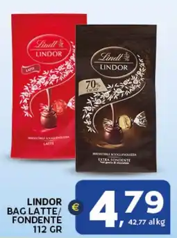 Extra Supermercati Lindor bag latte/ fondente offerta