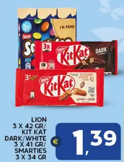 Extra Supermercati Lion/ kit kat dark/white/ smarties offerta