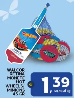 Extra Supermercati Walcor retina monete hot wheels/ minions offerta