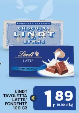 Extra Supermercati Lindt tavoletta latte/ fondente offerta