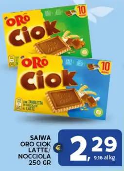 Extra Supermercati Saiwa oro ciok latte/ nocciola offerta