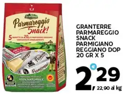 Extra Supermercati Granterre parmareggio snack parmigiano reggiano dop offerta