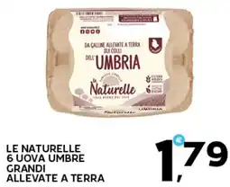 Extra Supermercati Le naturelle 6 uova umbre grandi allevate a terra offerta