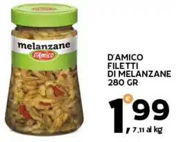 Extra Supermercati D'amico filetti di melanzane offerta