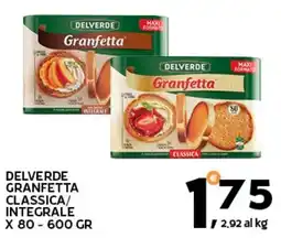 Extra Supermercati Delverde granfetta classica/ integrale delverde x 80 offerta