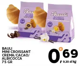 Extra Supermercati Bauli mini croissant crema/cacao/ albicocca offerta